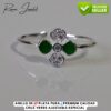 Exclusivo anillo de plata con cruz verde, RomeoJewelet Ecuador.