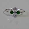 Comprar anillo plata cruz verde online Ecuador - RomeoJewelet.