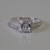 Anillo perfecto para propuesta de matrimonio, solitario de plata pura y oro blanco.