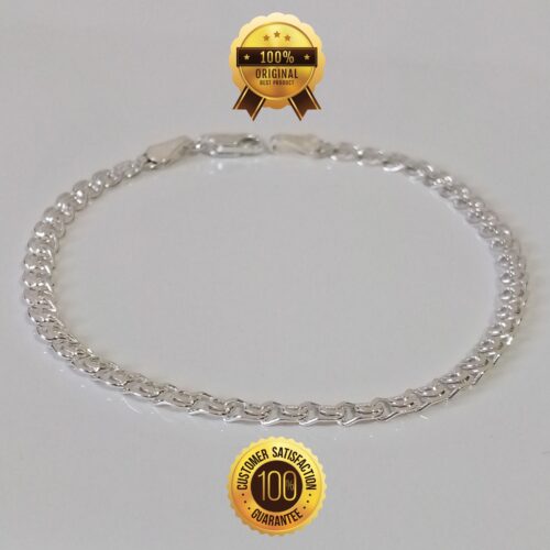 Exquisita pulsera de plata de ley con cierre tipo langosta, calidad superior.
