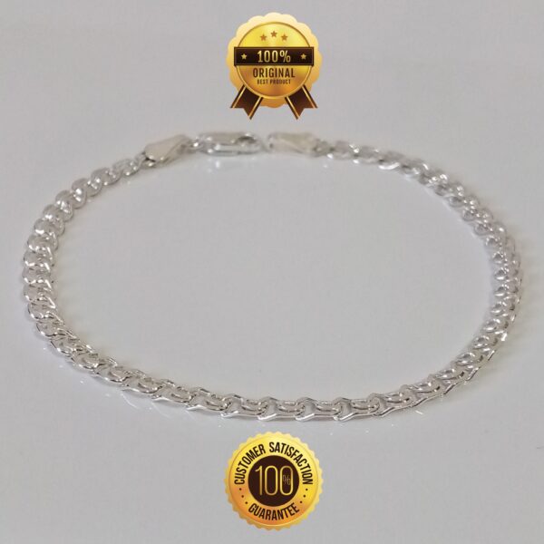 Exquisita pulsera de plata de ley con cierre tipo langosta, calidad superior.