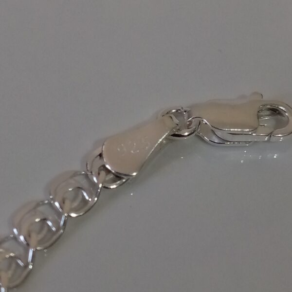 Pulsera RomeoJewelet con cierre de langosta, plata pura premium en Quito.