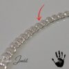 Pulsera de Plata Pura Eslabón Cubano, diseño único y clásico.