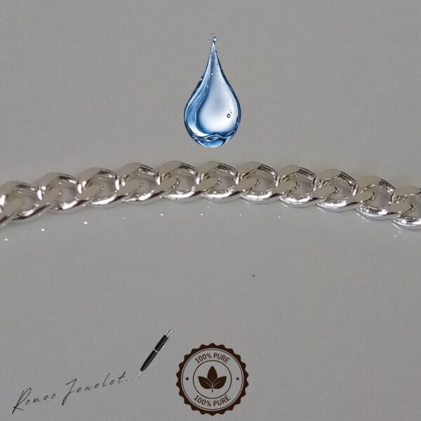 Exclusiva pulsera de plata con eslabones cubanos, marca RomeoJewelet.