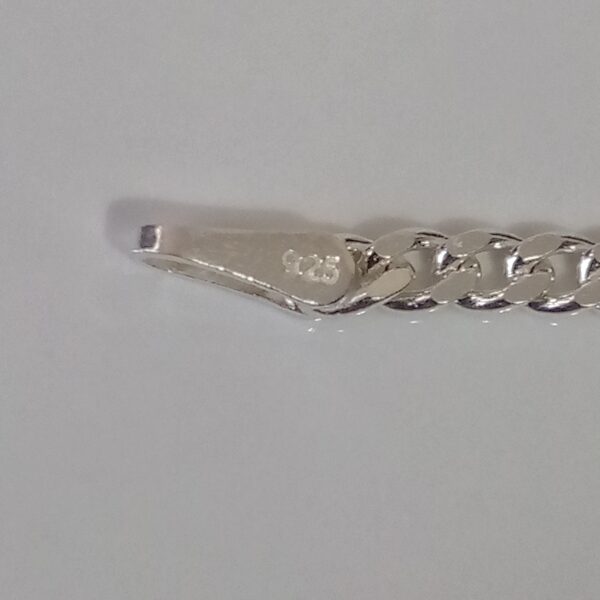 Elegante pulsera de plata con eslabones cubanos para hombre/mujer.