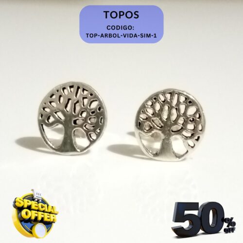 RomeoJewelet Aretes de Plata Pura Premium Calidad Árbol de la Vida en Quito Ecuador