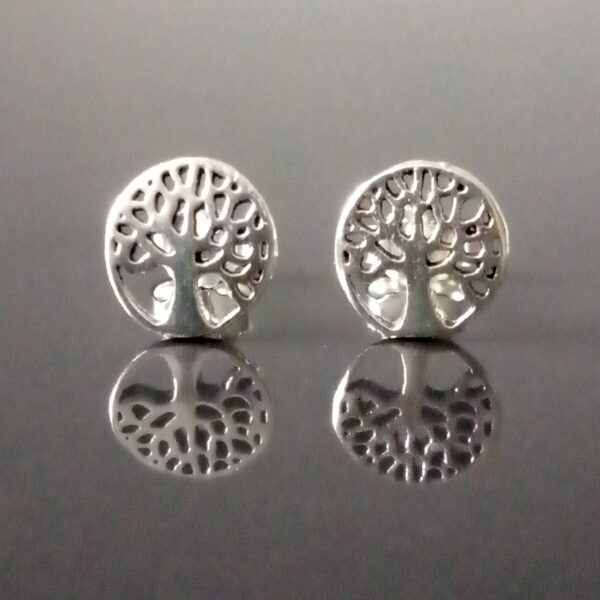 Auténticos Aretes de Plata Árbol de la Vida - Hechos en Ecuador Topos Árbol de la Vida en Plata Pura Romeo Jewelet