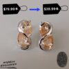 Aretes de plata con una piedra preciosa de citrino amarillo en forma de gota.