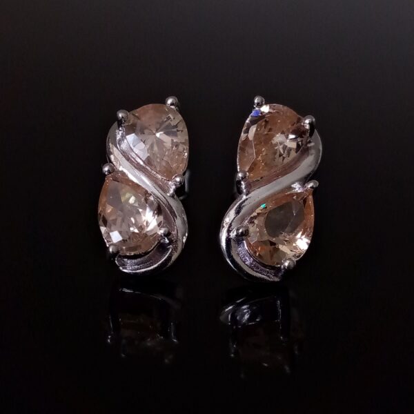 Aretes de plata pura con citrino natural, una joya especial de RomeoJewelet.