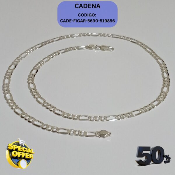 Cadena Figaro 2025 de plata 925 pura: un secreto de elegancia.