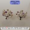 Topos-Plata-Arbol-Vida-Perlas-Circones-3 Pendientes de mujer con forma de árbol decorado con perlas y circones